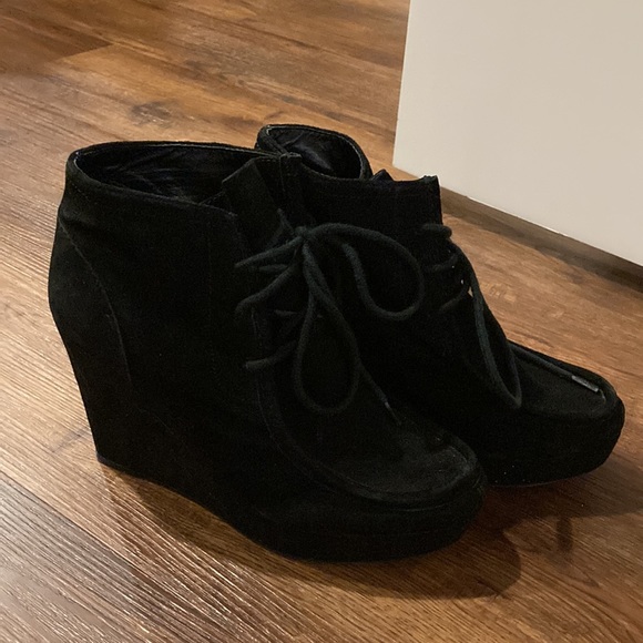 Nine West - Suede Wedge Boots (new) - Picture 2 of 3